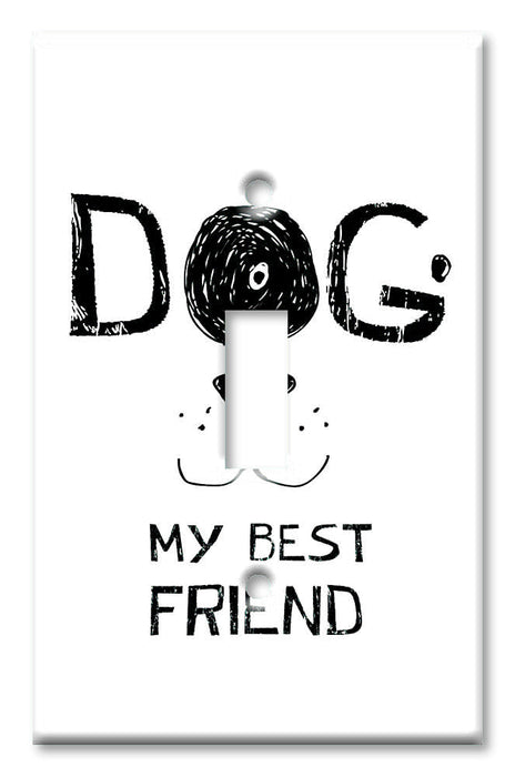 Decorative Printed Switch Plate - Electrical Switch Cover Wall Plate by Art Plates - Dog, My Best Friend