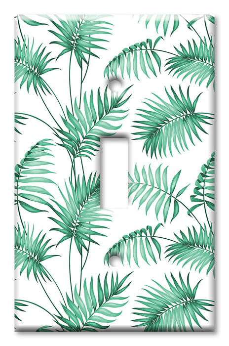 Decorative Printed OVERSIZED Switch Plate - Electrical Switch Cover JUMBO Wall Plate by Art Plates - Palm Fronds