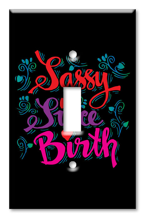 Decorative Printed Switch Plate - Electrical Switch Cover Wall Plate by Art Plates - Sassy Since Birth