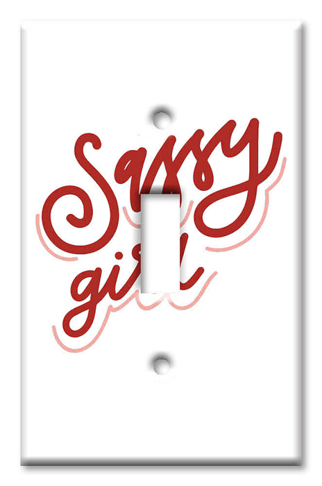 Decorative Printed Switch Plate - Electrical Switch Cover Wall Plate by Art Plates - Sassy Girl