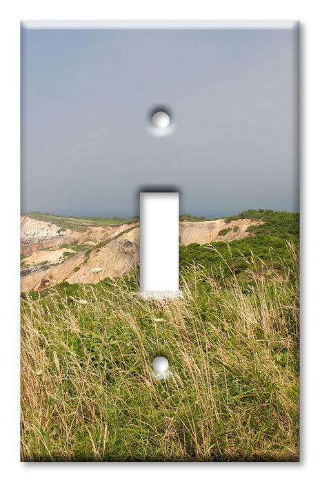 Decorative Printed OVERSIZED Switch Plate - Electrical Switch Cover JUMBO Wall Plate by Art Plates - Lighthouse Near a Cliff