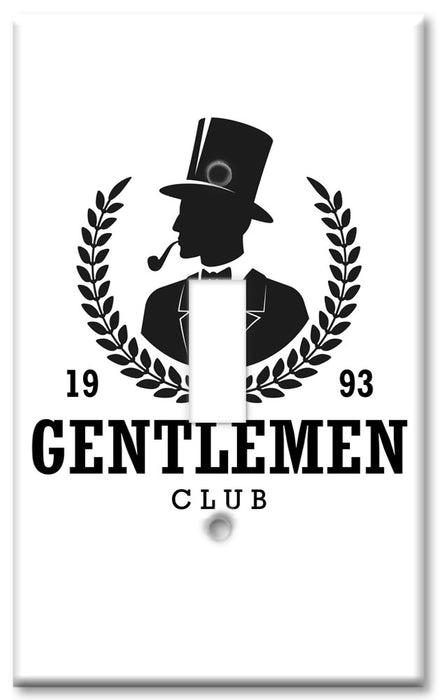 Decorative Printed OVERSIZED Switch Plate - Electrical Switch Cover JUMBO Wall Plate by Art Plates - Gentleman's Club 1993