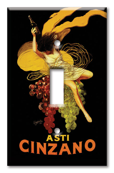 Decorative Printed Switch Plate - Electrical Switch Cover Wall Plate by Art Plates - Asti Cinzano