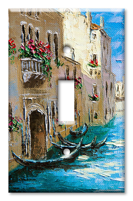 Decorative Printed OVERSIZED Switch Plate - Electrical Switch Cover JUMBO Wall Plate by Art Plates - Italian River