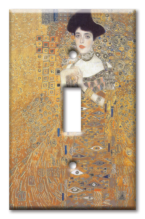 Decorative Printed OVERSIZED Switch Plate - Electrical Switch Cover JUMBO Wall Plate by Art Plates - Klimt: Adele Bloch