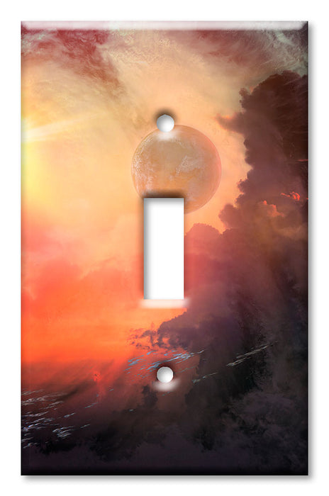 Decorative Printed Switch Plate - Electrical Switch Cover Wall Plate by Art Plates - Space from the Heavens