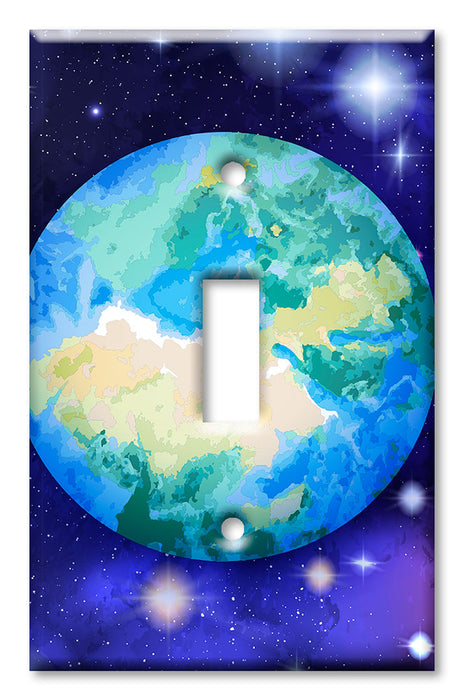 Decorative Printed Switch Plate - Electrical Switch Cover Wall Plate by Art Plates - Earth Painting