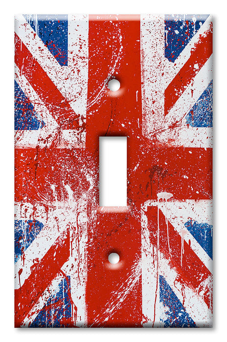 Decorative Printed OVERSIZED Switch Plate - Electrical Switch Cover JUMBO Wall Plate by Art Plates - Great Britain Flag - Union Jack