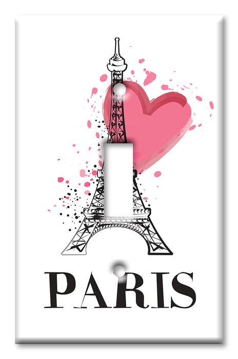 Decorative Printed Switch Plate - Electrical Switch Cover Wall Plate by Art Plates - Love, Paris