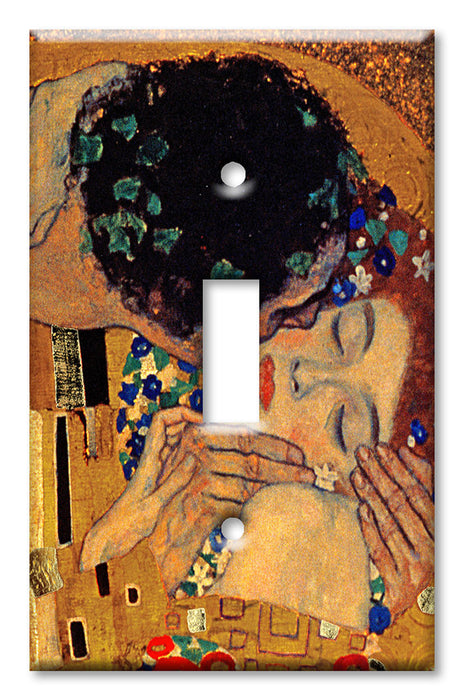 Decorative Printed Switch Plate - Electrical Switch Cover Wall Plate by Art Plates - Klimt: The Kiss II