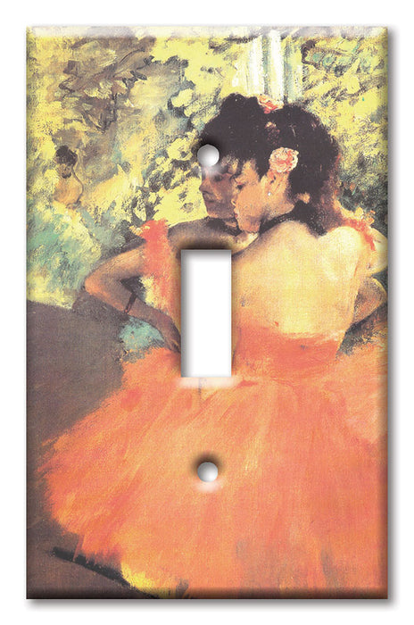 Decorative Printed OVERSIZED Switch Plate - Electrical Switch Cover JUMBO Wall Plate by Art Plates - Degas: Ballerina in Rosa