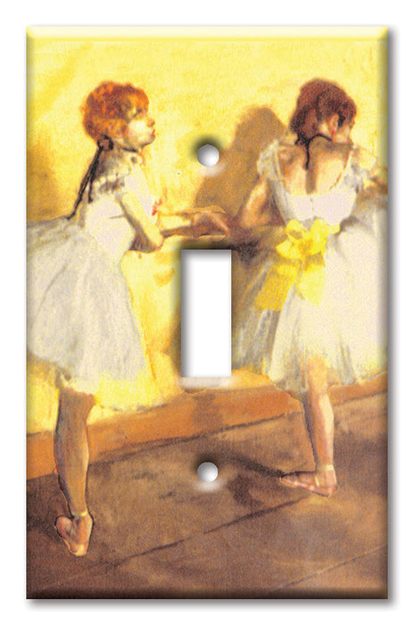 Decorative Printed OVERSIZED Switch Plate - Electrical Switch Cover JUMBO Wall Plate by Art Plates - Degas: Dancers at Bar