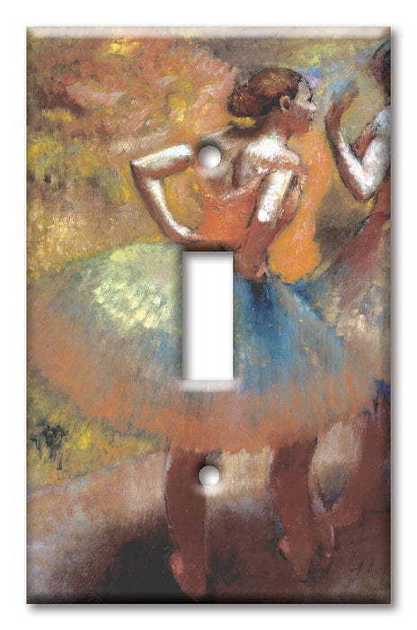 Decorative Printed OVERSIZED Switch Plate - Electrical Switch Cover JUMBO Wall Plate by Art Plates - Degas: Dancers in Green Skirts