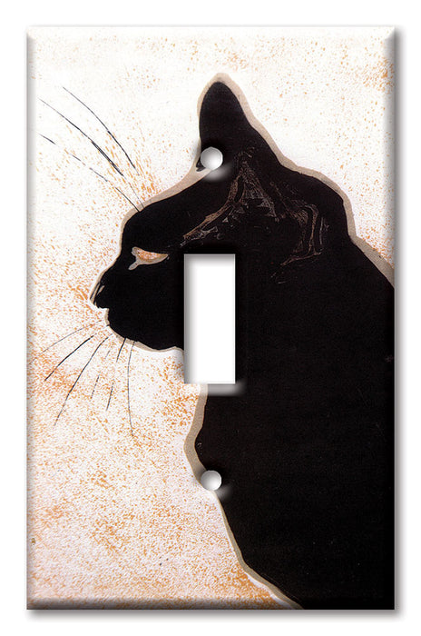 Decorative Printed OVERSIZED Switch Plate - Electrical Switch Cover JUMBO Wall Plate by Art Plates - Les Chats