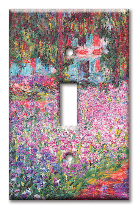 Decorative Printed OVERSIZED Switch Plate - Electrical Switch Cover JUMBO Wall Plate by Art Plates - Monet: The Artist's Garden