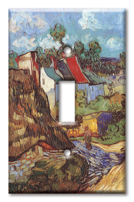 Decorative Printed OVERSIZED Switch Plate - Electrical Switch Cover JUMBO Wall Plate by Art Plates - Van Gogh: Auvres