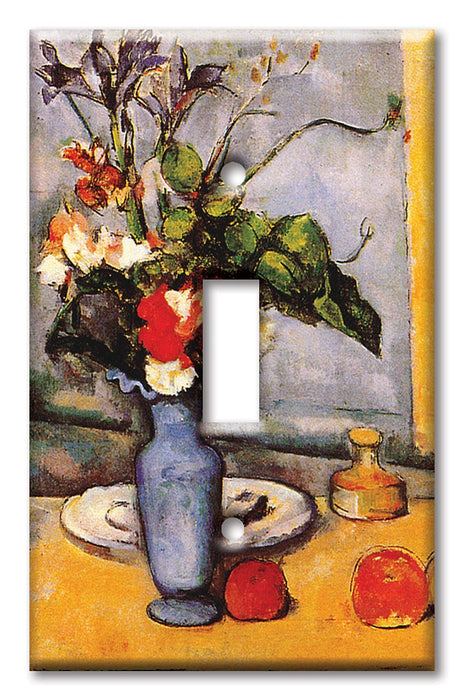 Decorative Printed OVERSIZED Switch Plate - Electrical Switch Cover JUMBO Wall Plate by Art Plates - Cezanne: The Blue Vase