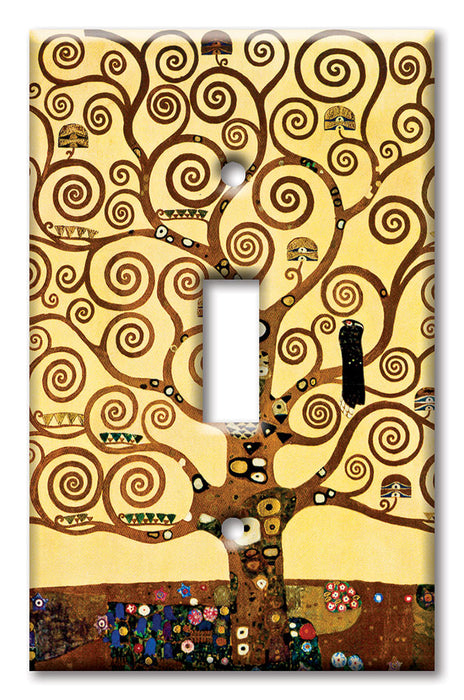 Decorative Printed OVERSIZED Switch Plate - Electrical Switch Cover JUMBO Wall Plate by Art Plates - Klimt: Tree of Life