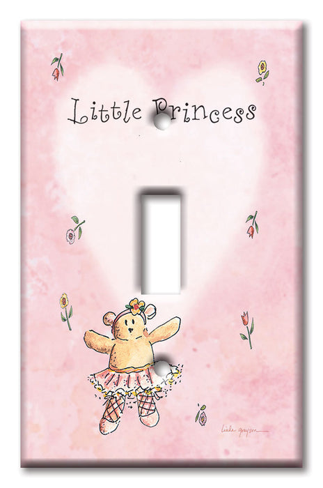 Decorative Printed OVERSIZED Switch Plate - Electrical Switch Cover JUMBO Wall Plate by Art Plates - Little Princess