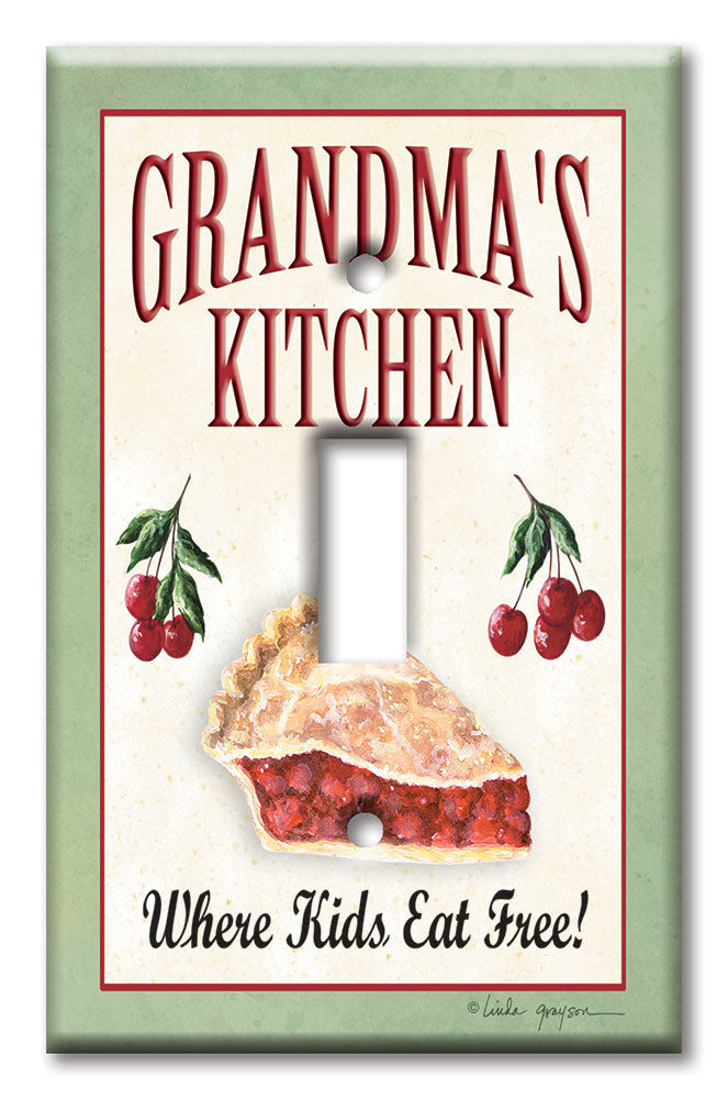 Decorative Printed Switch Plate - Electrical Switch Cover Wall Plate by Art Plates - Wine and Bread main image 0