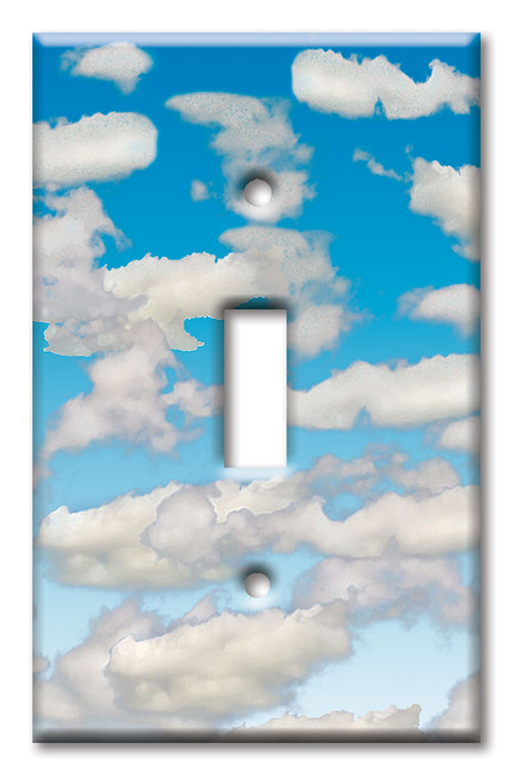 Decorative Printed Switch Plate - Electrical Switch Cover Wall Plate by Art Plates - Clouds