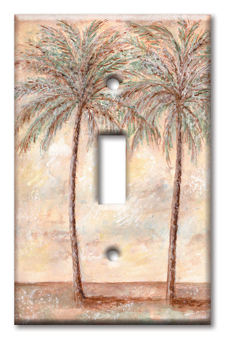 Decorative Printed Switch Plate - Electrical Switch Cover Wall Plate by Art Plates - Palm Trees