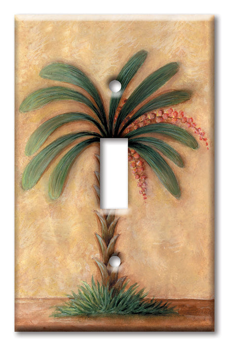 Decorative Printed OVERSIZED Switch Plate - Electrical Switch Cover JUMBO Wall Plate by Art Plates - Palm