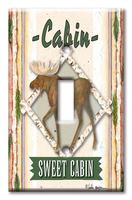 Decorative Printed Switch Plate - Electrical Switch Cover Wall Plate by Art Plates - Moose Crossing