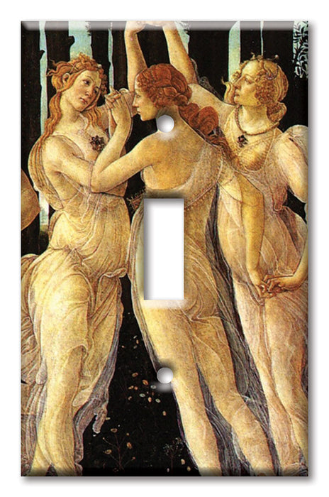 Decorative Printed OVERSIZED Switch Plate - Electrical Switch Cover JUMBO Wall Plate by Art Plates - Botticelli: Spring