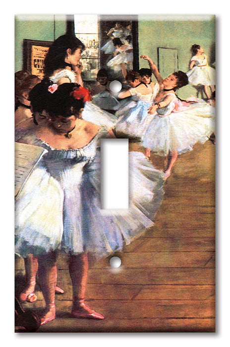 Decorative Printed OVERSIZED Switch Plate - Electrical Switch Cover JUMBO Wall Plate by Art Plates - Degas: Dancing Class