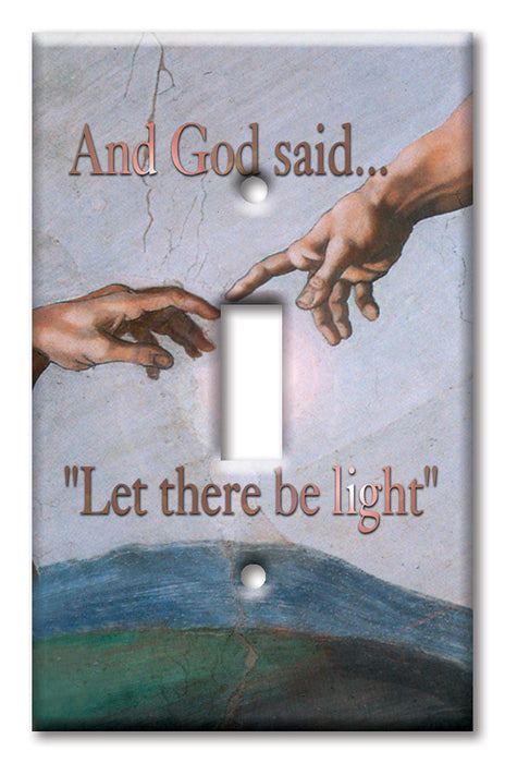 Decorative Printed Switch Plate - Electrical Switch Cover Wall Plate by Art Plates - Michelangelo: God