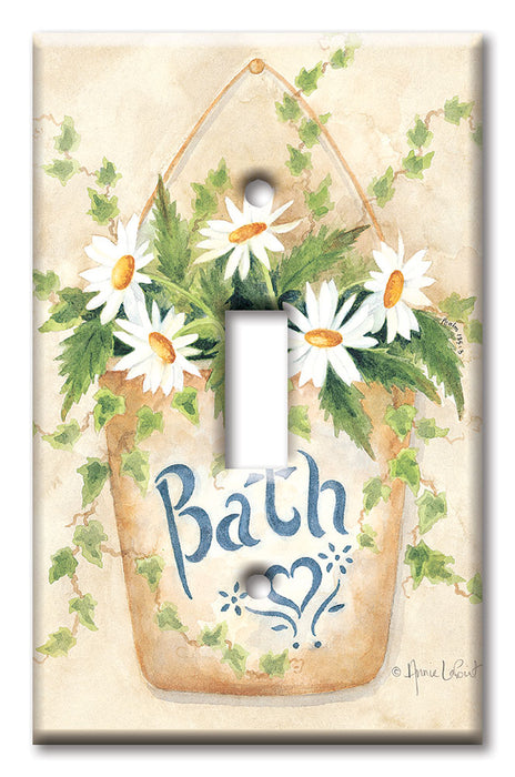 Decorative Printed Switch Plate - Electrical Switch Cover Wall Plate by Art Plates - Bath