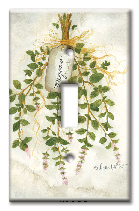 Decorative Printed Switch Plate - Electrical Switch Cover Wall Plate by Art Plates - Oregano