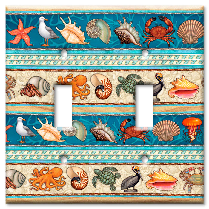 Decorative Printed Switch Plate - Electrical Switch Cover Wall Plate by Art Plates - Ocean Creatures - Image by Dan Morris