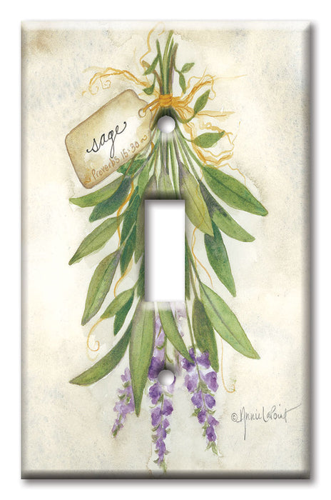 Decorative Printed Switch Plate - Electrical Switch Cover Wall Plate by Art Plates - Sage