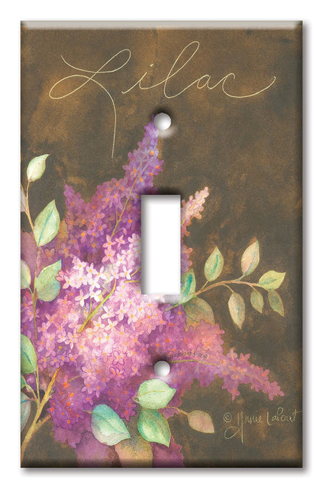 Decorative Printed Switch Plate - Electrical Switch Cover Wall Plate by Art Plates - Lilac