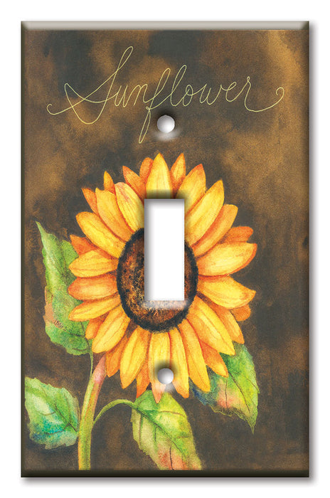 Decorative Printed Switch Plate - Electrical Switch Cover Wall Plate by Art Plates - Sunflower