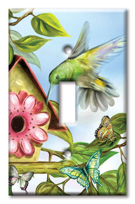 Decorative Printed Switch Plate - Electrical Switch Cover Wall Plate by Art Plates - Hummingbird House