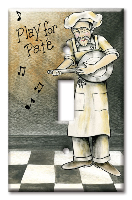 Decorative Printed Switch Plate - Electrical Switch Cover Wall Plate by Art Plates - Pan Chef