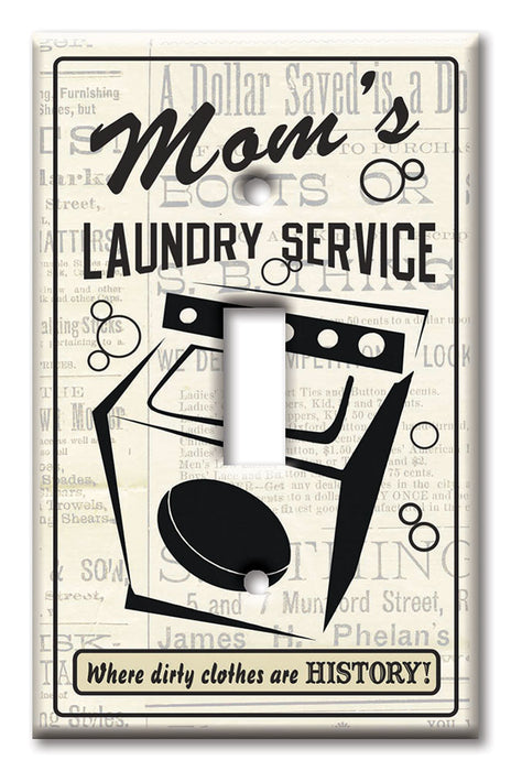 Decorative Printed OVERSIZED Switch Plate - Electrical Switch Cover JUMBO Wall Plate by Art Plates - Mom's Laundry Service