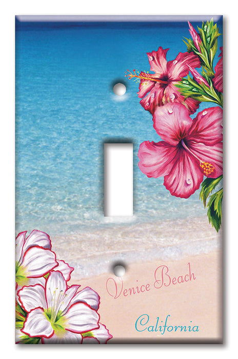 Decorative Printed OVERSIZED Switch Plate - Electrical Switch Cover JUMBO Wall Plate by Art Plates - Venice Flowers