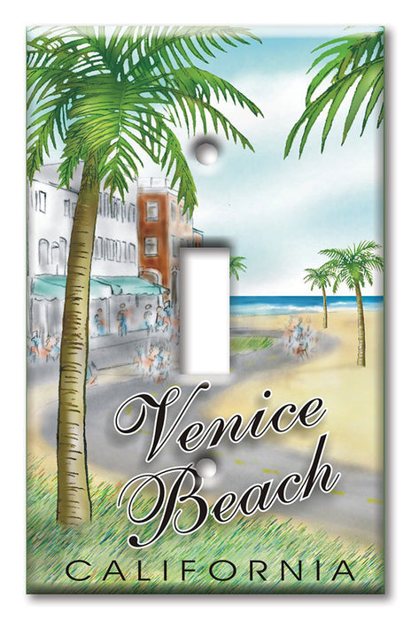 Decorative Printed Switch Plate - Electrical Switch Cover Wall Plate by Art Plates - Venice Beach