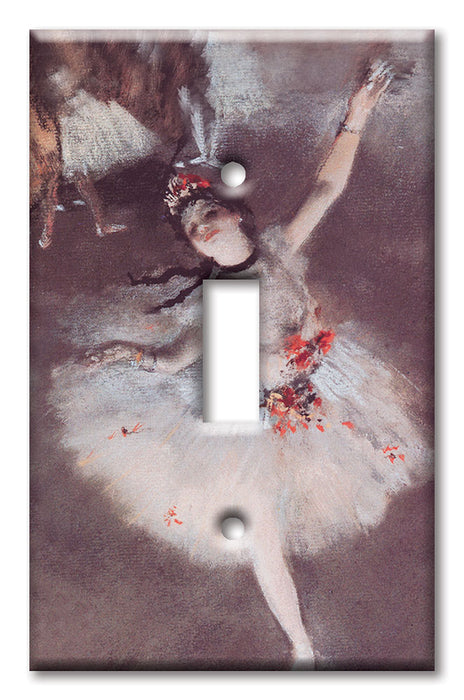 Decorative Printed OVERSIZED Switch Plate - Electrical Switch Cover JUMBO Wall Plate by Art Plates - Degas: Dancer