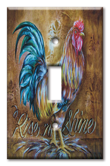 Decorative Printed Switch Plate - Electrical Switch Cover Wall Plate by Art Plates - Rise and Shine