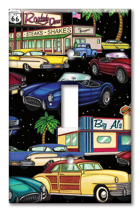 Decorative Printed OVERSIZED Switch Plate - Electrical Switch Cover JUMBO Wall Plate by Art Plates - Cruisin' - Image by Dan Morris