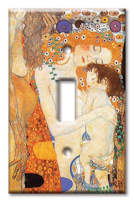 Decorative Printed OVERSIZED Switch Plate - Electrical Switch Cover JUMBO Wall Plate by Art Plates - Klimt: Ages of Women