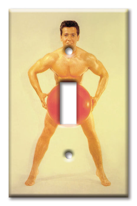 Decorative Printed Switch Plate - Electrical Switch Cover Wall Plate by Art Plates - Beach Hunk