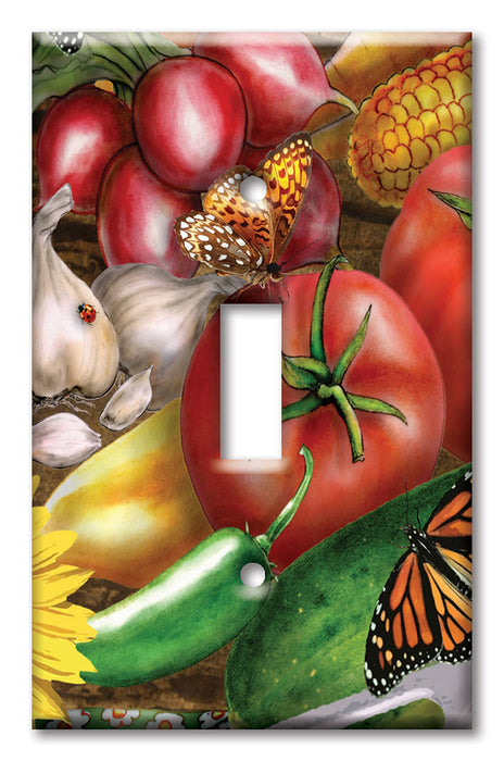 Decorative Printed OVERSIZED Switch Plate - Electrical Switch Cover JUMBO Wall Plate by Art Plates - Thanksgiving II