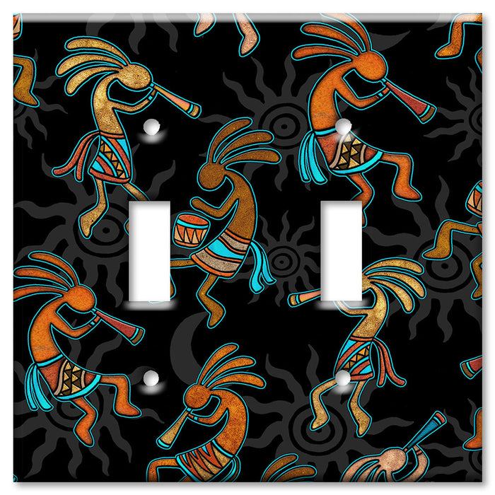 Decorative Printed OVERSIZED Switch Plate - Electrical Switch Cover JUMBO Wall Plate by Art Plates - Kokopelli - Image by Dan Morris