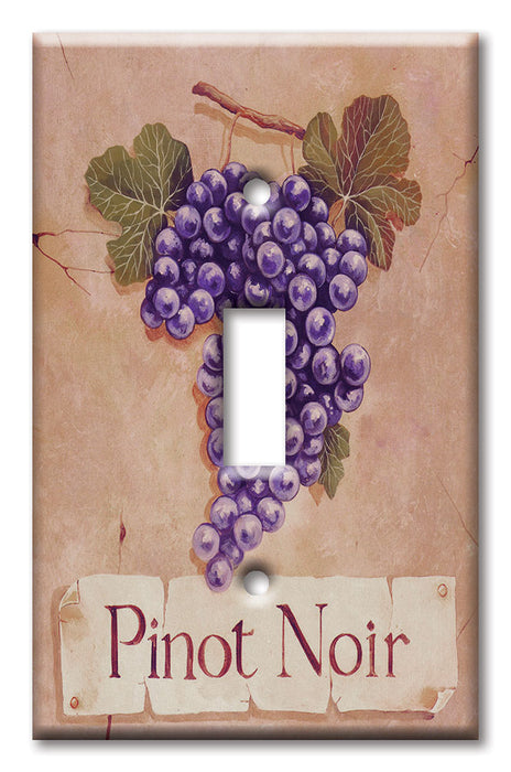 Decorative Printed Switch Plate - Electrical Switch Cover Wall Plate by Art Plates - Pinot Noir